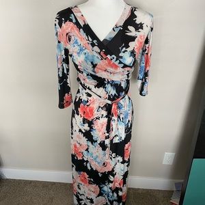 Floral nursing long dress